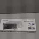 TopMate Wireless Keyboard and Mouse Ultra Slim Combo, 2.4G Silent Compact USB Mouse and Scissor Switch Keyboard Set with Cover, 2 AA and 2 AAA Batteries, for PC/Laptop/Windows/Mac - Blue Black