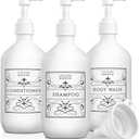 Lovesome House Refillable Shampoo, Conditioner, And Body Wash Bottles