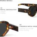 mosanana Oval Retro Trendy Sunglasses for Women 90s Style MS52371