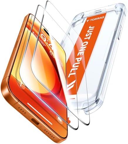 TORRAS Unbreakable for iPhone 17 Pro Screen Protector, 9H+ Military-Grade,12 FT Shatterproof, Aerospace Tempered Glass 1 Pack - Full Coverage, Anti-Scratch, Bubble-Free, Easy Installation,6.3 inch