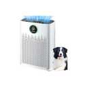 Air Purifiers for Home Large Room, Cover Up to 2400 Ft² with True HEPA Filter, Smart Mode, PM2.5 Air Quality Display, 22dB Sleep Mode, Aromatherapy with 2X-Purification & 360°Air Outlet, HAP603, White