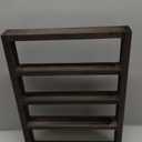 ETELI Essential Oil Storage Rack 4 Tier Wall Mounted Wooden Display Shelf Holder Nail Polish Organizer with Groove Inside for Bedroom Bathroom Powder Room, Rustic Brown