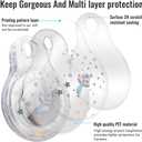 5 x Airtag Holder,Hard PC IML Airtag Case with Keychain Compatible with Apple Air Tag,Dust and Shock Proof Air Tag Holder for Kids,Dogs,Cats,Keys,Luggage-Clear