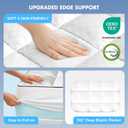 Dual Layer 4 Inch Memory Foam Mattress Topper King Size, 2 Inch Cooling Gel Memory Foam, 2 Inch Soft Pillow Top Pad, Breathable Mattress Cover for Back Pain Relief, Deep Elastic Pocket, White