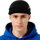 Comhats Short Fisherman Beanies Hat Men & Women, Trawler Knit Winter Hat, Light Warmth Skull Cap for Spring, M/L
