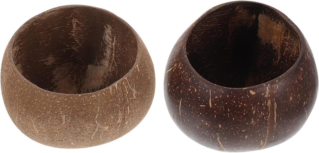 Cabilock Elegant Coconut Scented Candle Bowls Candle Holders Coconut Shell Diy Craft Jars Home Decor