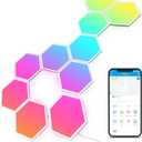 Govee Glide Hexa Light Panels, RGBIC Hexagon LED Wall Lights, Wi-Fi Smart Home Creative Wall Lights with Music Sync, Works with Alexa Google Assistant for Indoor Gaming Decor, 10 Pack