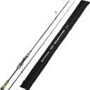 Sougayilang BD Fishing Rods, Graphite Spinning Rod & Casting Rod Zirconium Oxide Ring Stainless Steel Guides, Super Polymer Handle