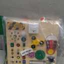 Montessori Wooden Busy Board Toys for 1 2 3 Years Old Boys Girls,Toddler Sensory Educational Fidget Board Travel Toy with LED Light Up Switches & Music Boxes, Locks for 1 to 6 Year Kids Gifts