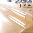 14x30 Inch Clear Table Protector Clear Plastic PVC Desk Cover Protector Crystal Table Pad Waterproof Desk Mats Easy Clean Vinyl Table Top Cloths Pad for Coffee Table Writing Desk 1.5mm Thick Durable