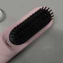 Go Brush Pro 2026 Hair Straightener Brush 300 Million Negative Ionic Portable Hair Straightener Comb for Women with 4 Temps Fast Heating MCH Ceramic Coating Smooth Frizz Hair Light Pink