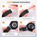 LETOID Magnetic Metal Band Design for Samsung Galaxy Watch Ultra/Ultra 2 47mm, Watch 7/6/5/4/FE 44/40mm, 6 Classic 47/43mm, 5 Pro 45mm, 4 Classic 46/42mm, Men Stainless Steel Replacement Strap (Black)