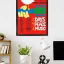 24X36 Woodstock - Original Wall Poster, 36L" x 24W", Black Framed Version