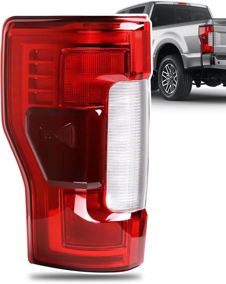 LED Tail Light With Blind Spot Compatible With 2017-2019 Ford F250 F350 F450 F550 Super Duty Rear Light Taillights Left and Driver Side Replace FO2800262 KC3Z13405B, LED w/Blind Left Driver Side
