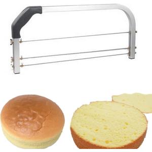 Bibabala Cake Leveler,304 Stainless Steel 3 Blades Adjustable Layer Cake Cutter,DIY Cake Slicer Kitchen Baking Tools Accessories,Household Cake Tools Baking and Pastry Tools,for Cake Making(Silver), free size