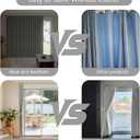 Jilron 100% Blackout Curtains Patio Door Curtain Accordion Door Sliding Door Curtains Extra Wide Blackout Curtains Used for Room Divider (Grey 98" W x 78" L)