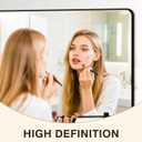 Bathroom Vanity Mirror for Wall, 55"x30" Wall Mounted Bathroom Mirror for Over Sink with Sturdy Metal Frame, Vertical or Horizontal, Living Room, Bedroom, Entryway(Black)
