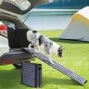 63" Long Dog Ramp for Car, Foldable Dog Ramps for Large Pet, Portable Dogs Ramp for Truck, 17" Wide Pet Car with Non-Slip Rug Surface, Pet Ramp for Large Dogs Up to 200LBS for Car, SUV & Truck-L