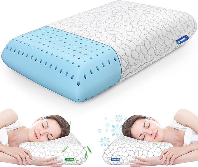 Memory Foam Pillows, Bed Pillow for Side,Back and Stomach Sleepers,Neck Pillow for Sleeping with Removable and Machine Washable Cover, Standard Size (1 Pack) 7.09*7.09*16.14