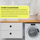 Recessed Drawer Pulls Tatami Handle Invisible Knobs for Furniture and Cabinet (4PCS Blue Bronze with Hole Puncher)