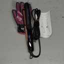 Hair Straightener 1 Inch Flat Iron and Curler 2 in 1 Titanium Ceramic Ionic Dual Voltage Straightener with Heat-Resistant Silicone, for Less Frizz, Shinier & Smoother (Black/Rose Gold)