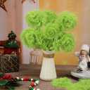 Realspring 8 Pcs Lime Green Furry Christmas Tree Picks 16 Inch Christmas Tree Topper Decorations Furry Spiral Curly Sprays Stems for Xmas Home Wreath DIY Crafts Vase Filler Decorations Gifts Supply