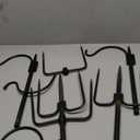 String Light Poles for Outside 4 Pack, 10ft Metal Outdoor String Light Poles for Deck - Ideal for Patio, Garden, Yard, Front Porch Decorations, Black