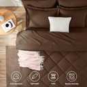 CozyLux King Size Comforter Set Brown - 7 Pieces Bed in a Bag King, Luxury Soft Bed Set for All Seasons, Bedding Set with Down Alternative Comforter, Sheets, Pillowcases & Shams