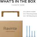 Ravinte 20 Pack Solid 3 Inch Kitchen Square Cabinet Handles Antique Brass Pulls Drawer Pulls Kitchen Cabinet Hardware Handles