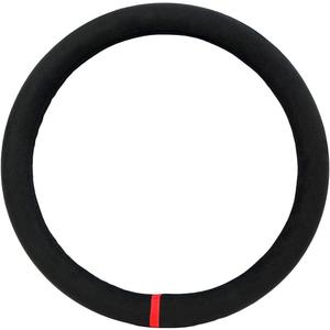 GG Grand General 54048 18 Inches Steering Wheel Cover Black Suede w/Red Stripe/Stitching