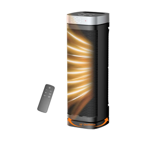 Space Heater, WINHL 17 Inches Electric Heaters for Indoor Use with Thermostat and Remote, 70°Oscillation, 12H Timer, 5 Modes, 1500W PTC Ceramic Fast Safety Heat for Office Bedroom Home
