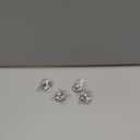 4 Pcs Sliver Rhinestone Buttons Crystal Embellishments for Clothing Jewelry Making DIY Decoration Bottons for Sewing Crafts Wedding Bridal(Button-3)