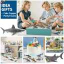 6PCS 5-7" Realistic Shark Figurines Toy for Toddlers 3-5 5-7, Large Ocean Animal Bath Toys for Kids Ages 4-8, Sharks Cake Toppers & Birthday Party Favors & Gifts for Boys & Girls