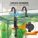 Hygger Quiet Hang On Back Aquarium Filter 5-30 Gallon Small Fish Tank Canister Filter with Surface Skimmer Spray Bar 3 Floss Pads Bio Filter Media Adjustable Flow, Easy Water Change 132 GPH