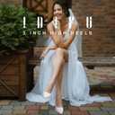 IDIFU IN3 High Heels Pumps Closed Toe Heels Women's Pumps Stiletto Pointed Toe Dress Shoes Wedding Prom Bridal Work Office Bride Guest Trendy Dressy Fashion Comfortable Pump Shoes