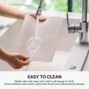 LEXMORE Placemats Set of 6 Vinyl/Plastic Woven Place Mats for Kitchen Table Indoor/Outdoor Washable Placemat Wipeable Dining Table Mats(A-Beige White)