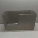 Extra Large Cat Litter Box with High Sided,24.8" Lx11.4 Wx13 H,Clear Jelly Color, Jumbo Litter Box for Big Cats,XL Cat Box for Multiple Cats,Kitty,Giant,Anti-Splashing,Easy to Clean (Grey)