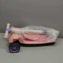 2 in 1 Kick Scooter with Removable Seat, 3 LED Wheels Kick Scooter for Kids, 4 Adjustable Height & Foldable Design Toddler Scooters Sit or Stand Ride for Boys & Girls 2-10 Years Old (pink)