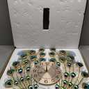 Large Peacock Wall Clock Silent Non-Ticking,3D Creative Luxury Decorative Wall Clocks Peacock Clocks Mid Century Big Wall Clocks for Living Room Bedroom Dining Room Decor,Dia 28 inch, 28.0*28.0 Inch