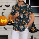 Halloween Button-Down Shirt - Stylish and Comfortable Men's Hawaiian Shirt (M)