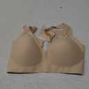 OEAK Womens Deep V Bras Wireless Comfortable Bra Supportive No Underwire Bras Tshirt Push Up Bralettes Plunge Seamless Bra (X-Large, Beige)