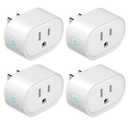 YNF Mini Smart Plug, Simple Setup with One Voice Command, Smart Plugs That Compatible with Alexa , Remote Control, Timer & Schedule, BLE Mesh Plug Requires Alexa Echo 4 Pack