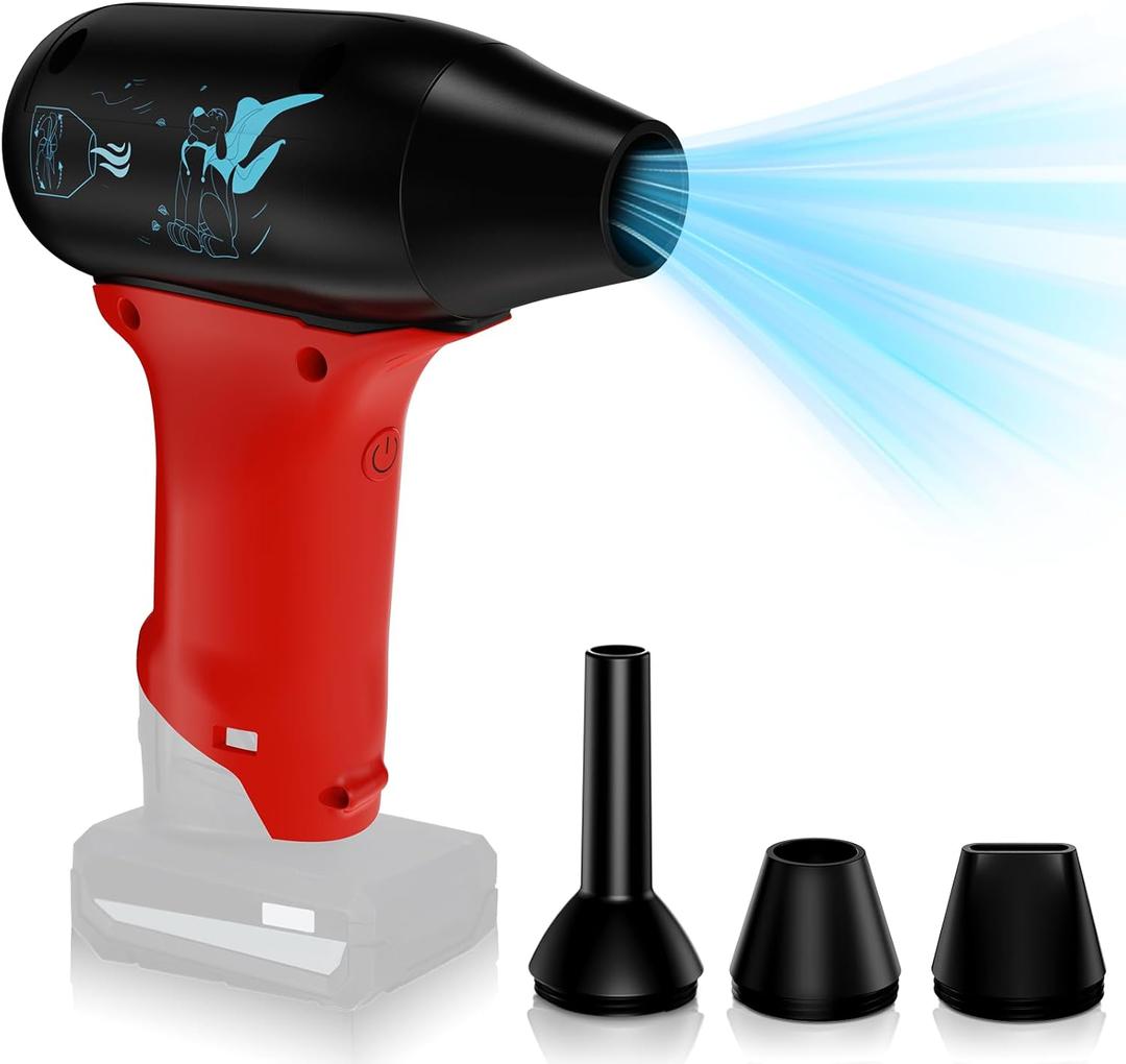 Mini Jet Blower Portable Violent Turbo Fan for Milwaukee M12 12V Battery, 4-Speed Wireless High Speed Handheld Fan, for Computer Key Board Cleaning,Hair Drying,Camping,Outdoors (No Battery)