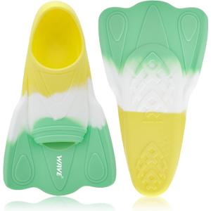 Kids Swim Fins,Short Youth Swim Flippers for Kids Swimming Training Fins for Lap Swimming Pool Snorkeling for Children Girls Boys Beginner