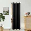 BGment Black Door Curtain 80 Inch Length for Doorway, Bedroom Closet Curtain, Privacy Thermal Insulated Blackout Grommet Room Divider for Room Separation, 1 Panel, 34 Inch Wide