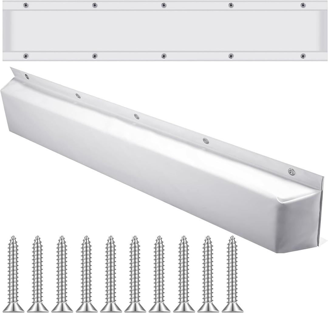 Spiareal Edge Dock Bumpers Straight Marine Boat Bumpers for Docking UV Resistant Boat Dock Fenders for Docking, Preventing Dent and Scratch, White (35.43 Inches/ 90 cm)