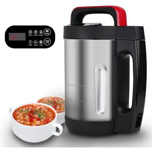 2L Soup Maker, Makes 2-6 Servings, LCD Touch Control Panel, Stainless Steel Blender & Heater, 800W for Soups, Smoothies, Sauces Smart Kitchen Appliance for Homemade Soup