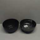 10 inch Hanging Planters for Indoor Outdoor Plants, 2 Pack Hanging Flower Pots with Drainage Holes and Chain for Garden Porch, Round Plastic Hanging Baskets for House Plants, Black