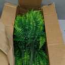 RECUTMS 6 Bundles Artificial Boston Fern Realistic Plastic Plants Bushes UV Resistant Fake Shrubs Lifelike Faux Greenery for Outdoor Planters Indoor Home Garden Office Mothers Day Decor(Green)