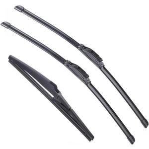 Front And Rear Windshield Wiper Blade Replacement for Mazda 5 2006-2015 Toyota RAV4 2019-2022 26"+16" Front Windscreen Wiper for U/J hook 12" Rear wiper blade